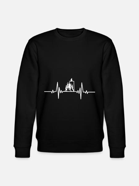 Heartbeat plays basketball - Stanley/Stella CHANGER Unisex Organic Sweatshirt - black