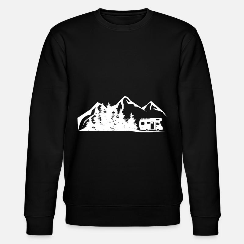 Mountain - Trees - Camping Van - - Stanley/Stella CHANGER Unisex Organic Sweatshirt - black