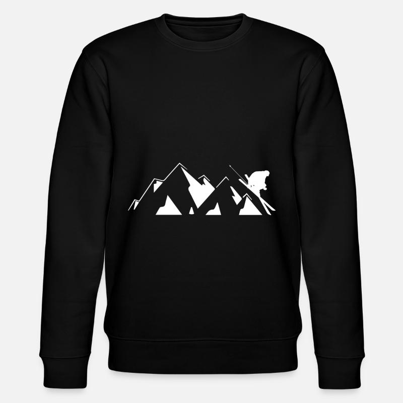 Mountain - Skiing - (23) - Stanley/Stella CHANGER Unisex Organic Sweatshirt - black