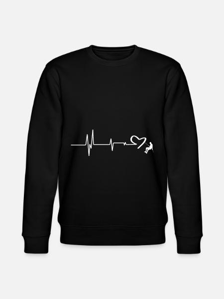 Heart - Heartbeat - Climbing - (4) - Stanley/Stella CHANGER Unisex Organic Sweatshirt - black