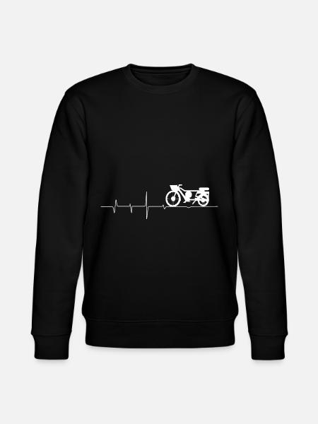 Heartbeat - Motorcycle - (3) - Stanley/Stella CHANGER Unisex Organic Sweatshirt - black