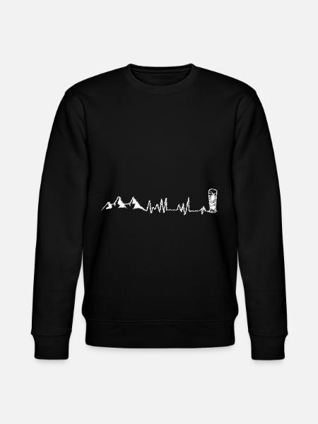 Bier - Herzschlag - Berg - (4) - Stanley/Stella Unisex Bio-Sweatshirt CHANGER  - Schwarz