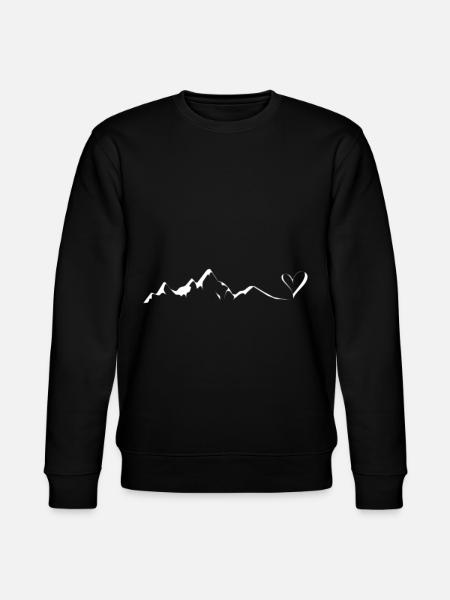 Heart - Mountain - (14) - Stanley/Stella CHANGER Unisex Organic Sweatshirt - black