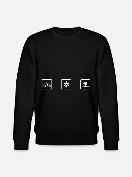 Mountain - Snow - Skiing - (2) - Stanley/Stella CHANGER Unisex Organic Sweatshirt - black