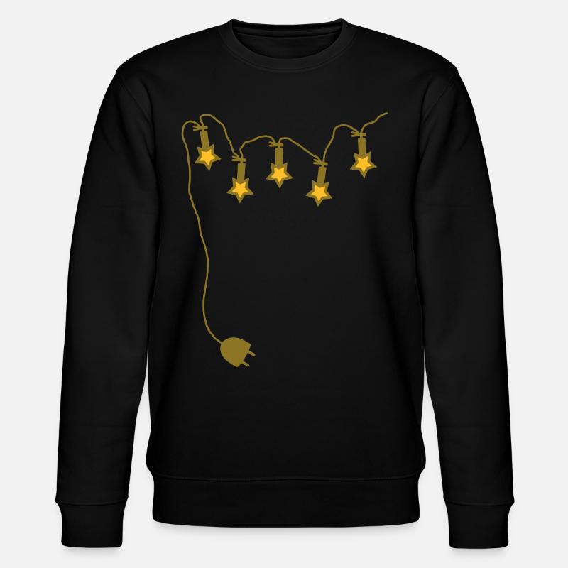 Lichterkette mit Stecker - V2 - Stanley/Stella Unisex Bio-Sweatshirt CHANGER  - Schwarz