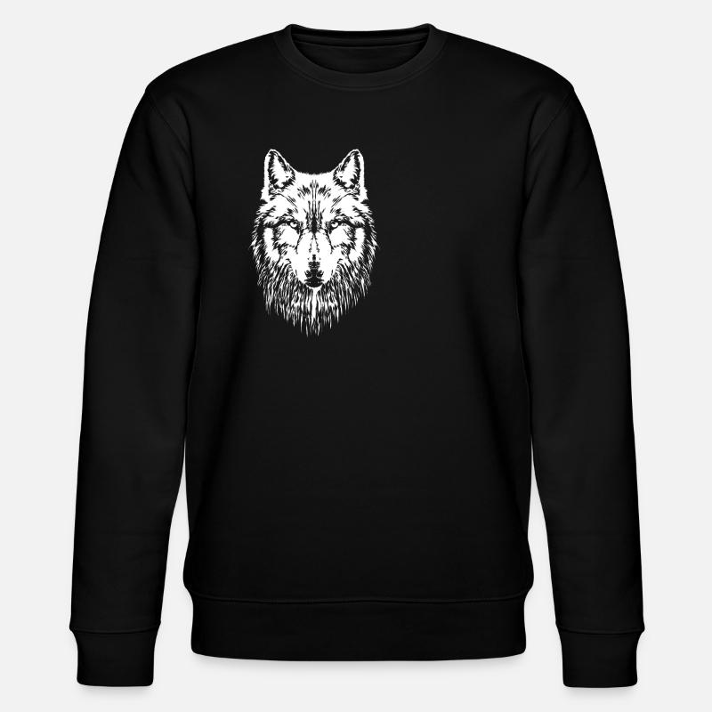 Wolf Head - Stanley/Stella CHANGER Unisex Organic Sweatshirt - black