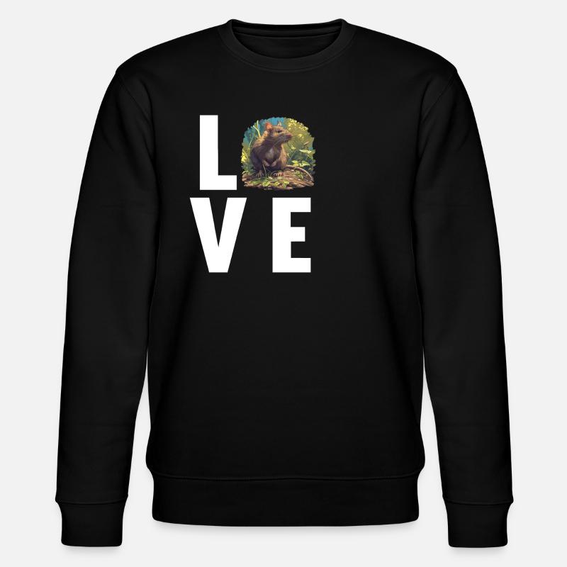 Ratten Ratte - Stanley/Stella Unisex Bio-Sweatshirt CHANGER  - Schwarz