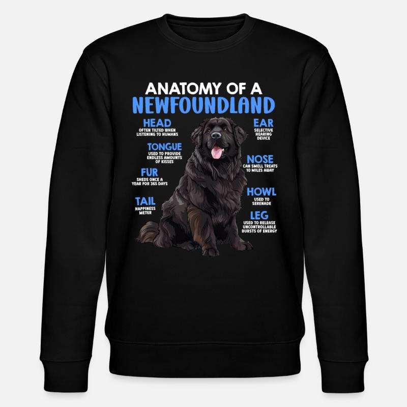 Terre-Neuve ANATOMIE D’UN TERRE-NEUVE Chiens - Sweat bio CHANGER Stanley/Stella Unisexe - noir