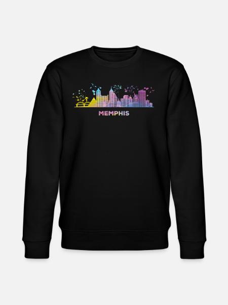 Memphean Skyline Memphis - Stanley/Stella CHANGER Unisex Organic Sweatshirt - black