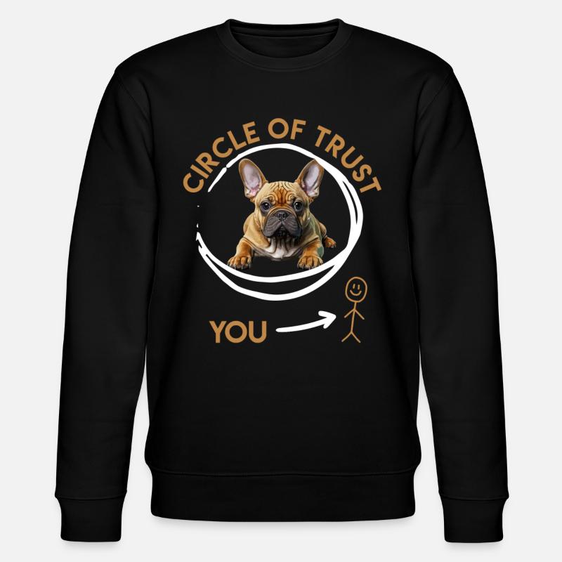 Bouledogue français confiance drôle - Sweat bio CHANGER Stanley/Stella Unisexe - noir