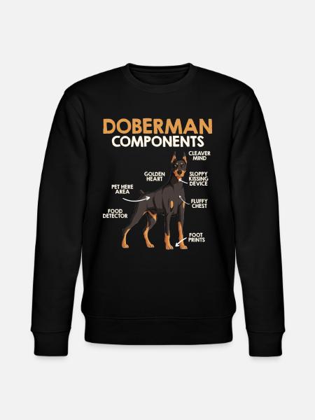 DOBERMAN COMPONENTS Anatomy Doberman - Stanley/Stella CHANGER Unisex Organic Sweatshirt - black