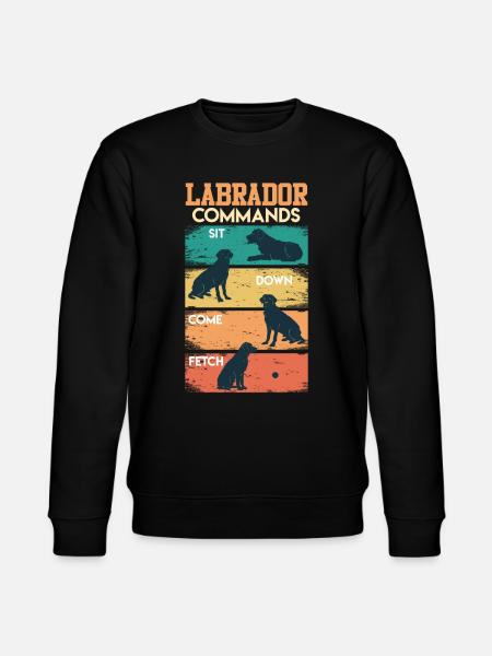 Labrador COMMANDOS Labrador Lover Funny - Stanley/Stella CHANGER Unisex Organic Sweatshirt - black