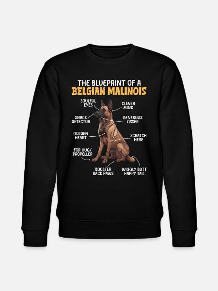 Owczarek belgijski PLAN BEGLIAN - Ekologiczna bluza unisex Stanley/Stella CHANGER  - czarny