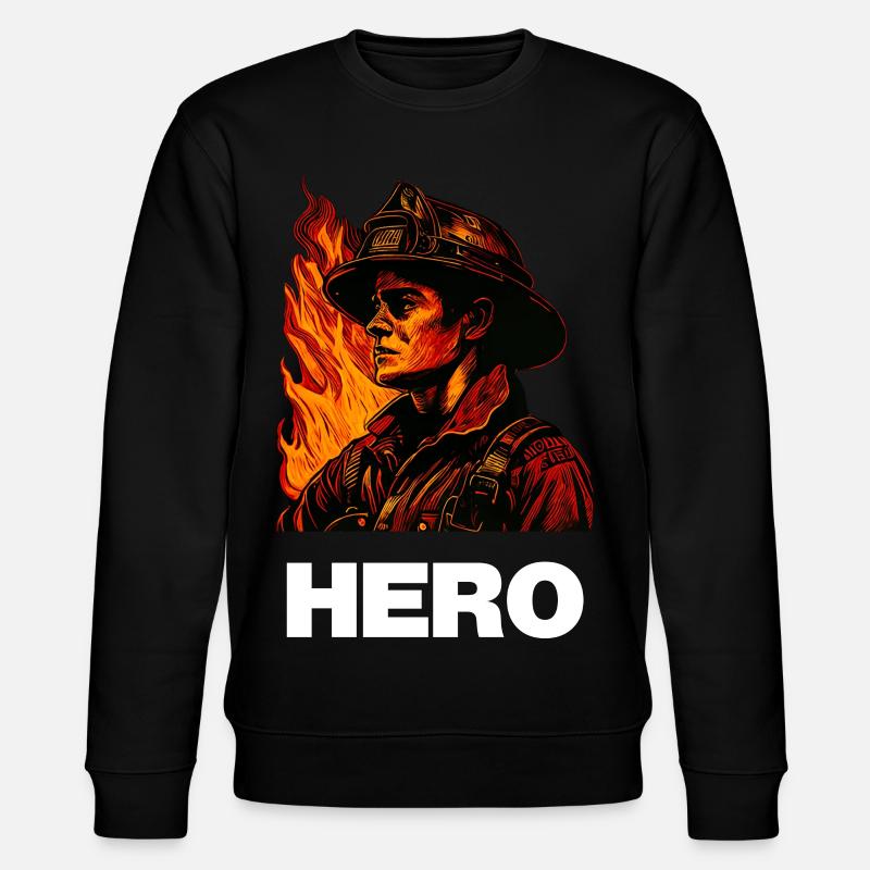 Fire Brigade Hero / Hero - Stanley/Stella CHANGER Unisex Organic Sweatshirt - black