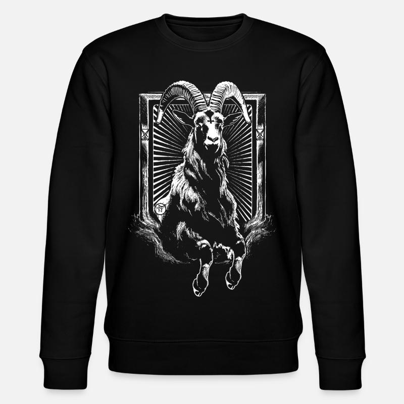 Capra Diaboli - Stanley/Stella Unisex Bio-Sweatshirt CHANGER  - Schwarz
