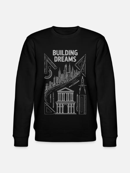 Architecture of Building Motif - Stanley/Stella CHANGER Unisex Organic Sweatshirt - black