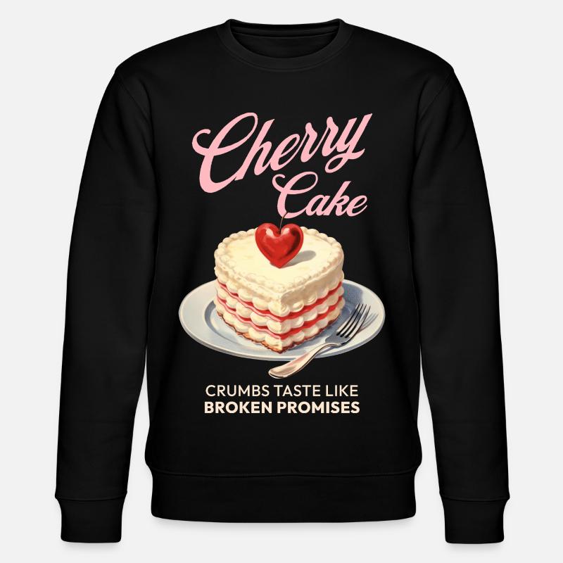 Kirschen Kirschkuchen Backen Geschenk - Stanley/Stella Unisex Bio-Sweatshirt CHANGER  - Schwarz