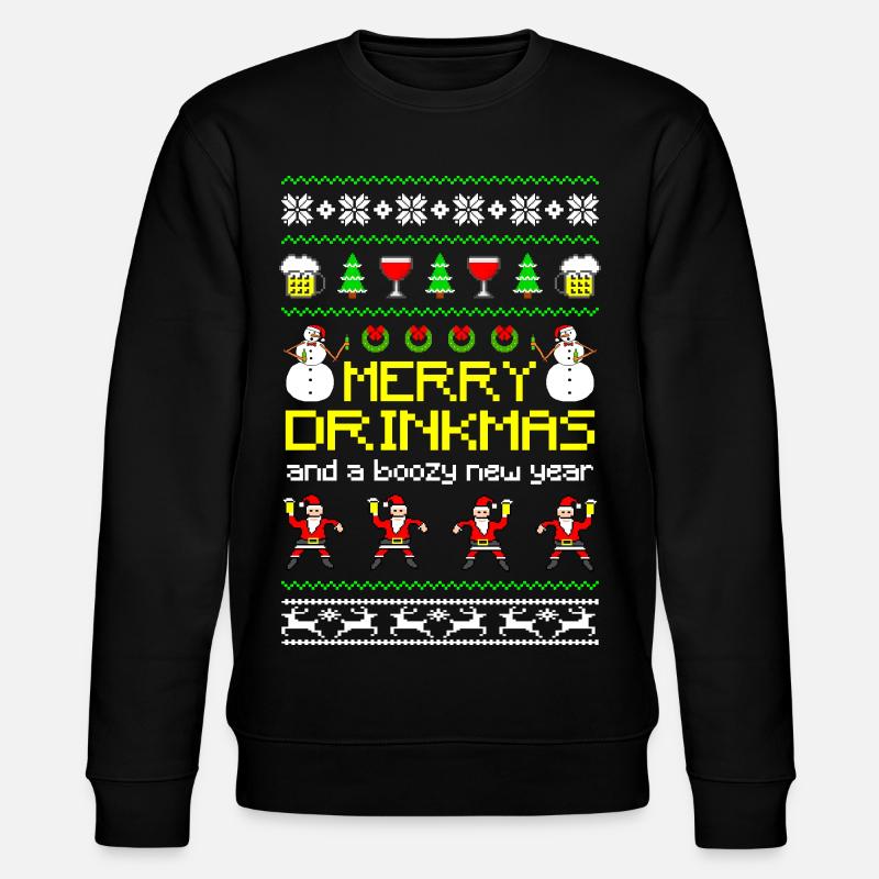 Merry Drinkmas - Stanley/Stella Unisex Bio-Sweatshirt CHANGER  - Schwarz