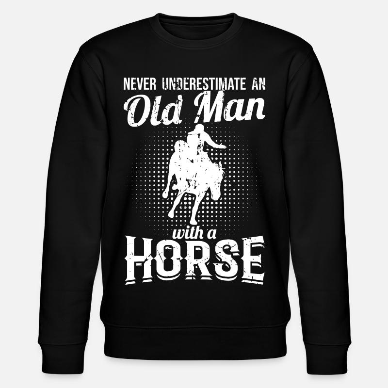 Never underestimate an old rider - Stanley/Stella CHANGER Unisex Organic Sweatshirt - black