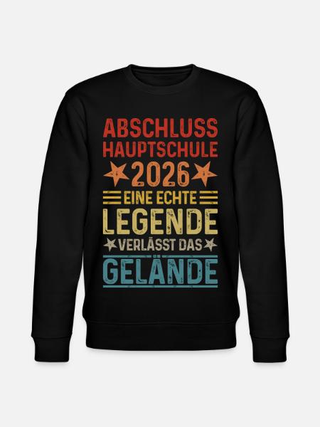 Dimission 2026 Hauptschule Hauptschulabschluss - Stanley/Stella økologisk unisex-sweatshirt CHANGER  - sort