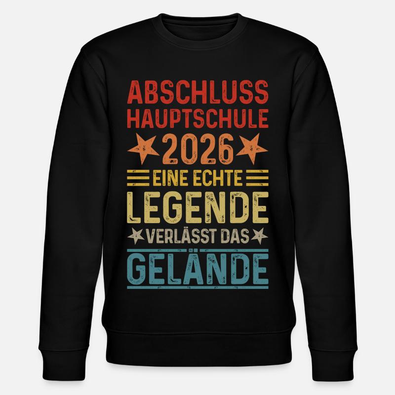 Abschluss 2026 Hauptschule Hauptschulabschluss - Stanley/Stella Unisex Bio-Sweatshirt CHANGER  - Schwarz
