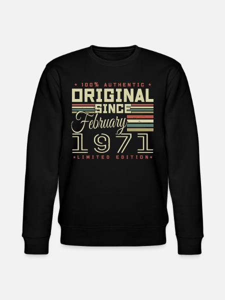 Awesome since February 1971 - Stanley/Stella CHANGER Unisex Organic Sweatshirt - black