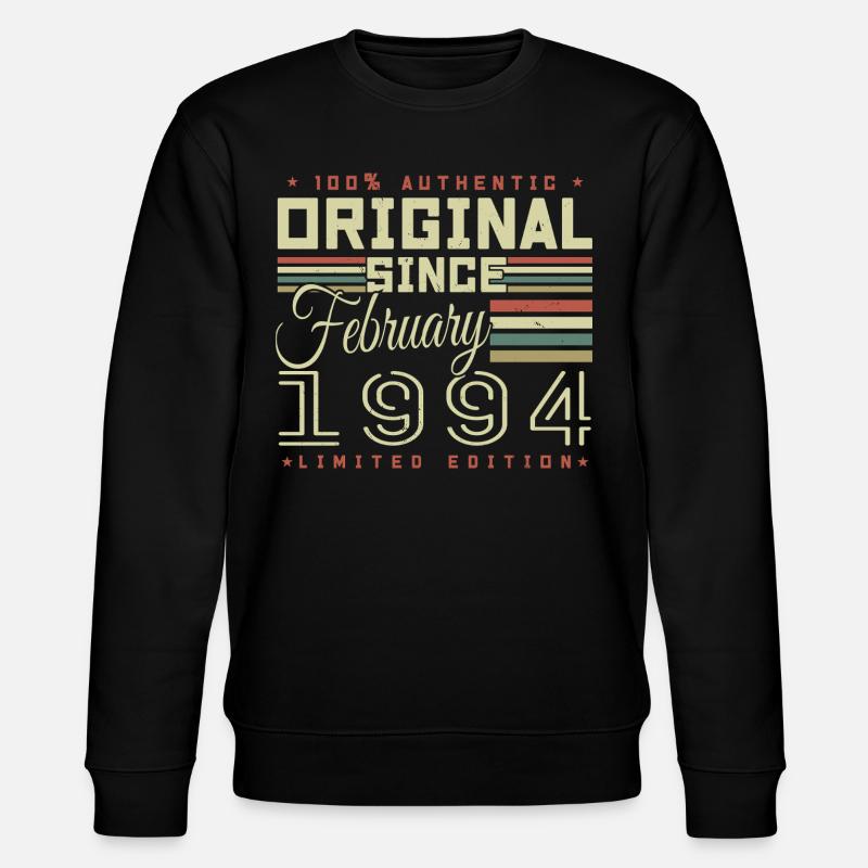 Großartig seit Februar 1994 - Stanley/Stella Unisex Bio-Sweatshirt CHANGER  - Schwarz