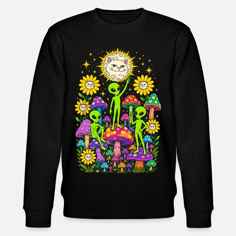 Aliens et Champignons Arcenciel - Sweat bio CHANGER Stanley/Stella Unisexe - noir