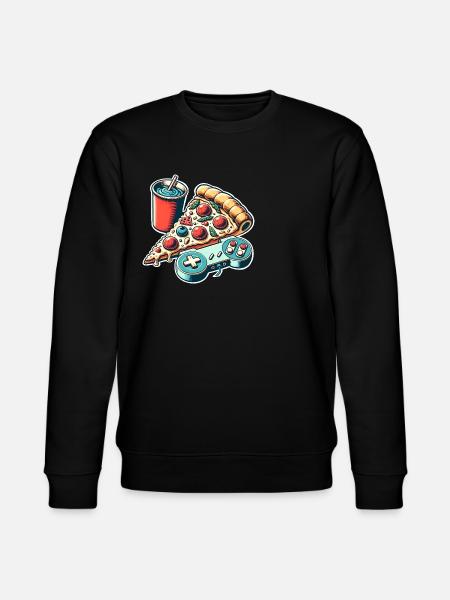 Pizza Gaming Gamer - Stanley/Stella CHANGER Unisex Organic Sweatshirt - black