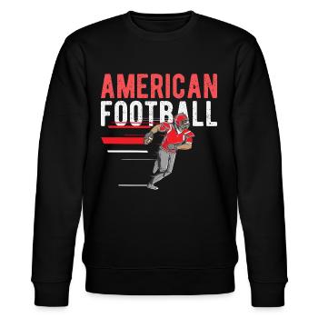 American Football - Stanley/Stella Unisex Bio-Sweatshirt CHANGER  - Schwarz - Vorne - Nik (191cm) & Marisol (170cm)