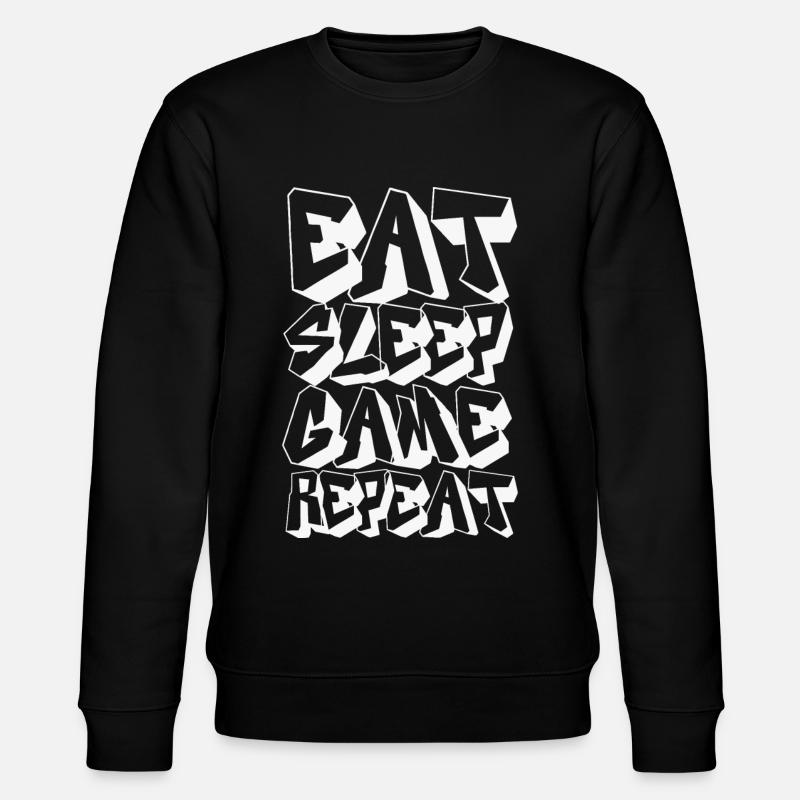 Eat Sleep Game Repeat - Stanley/Stella Unisex Bio-Sweatshirt CHANGER - Schwarz