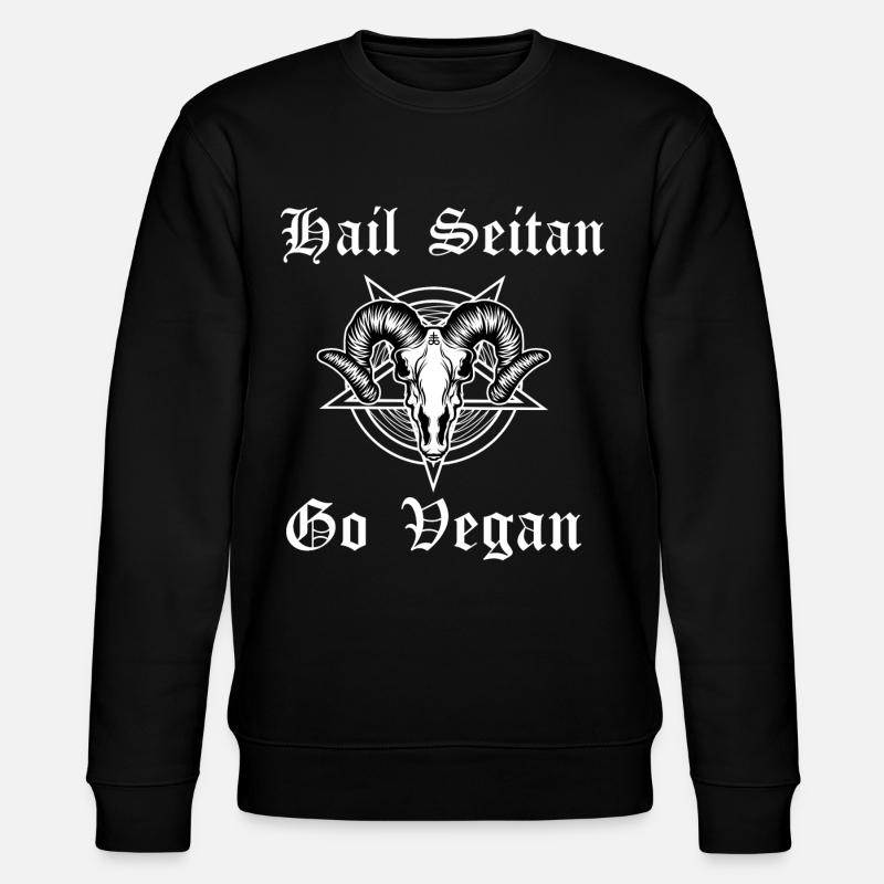 Hail seitan go vegan - Stanley/Stella Unisex Bio-Sweatshirt CHANGER  - Schwarz
