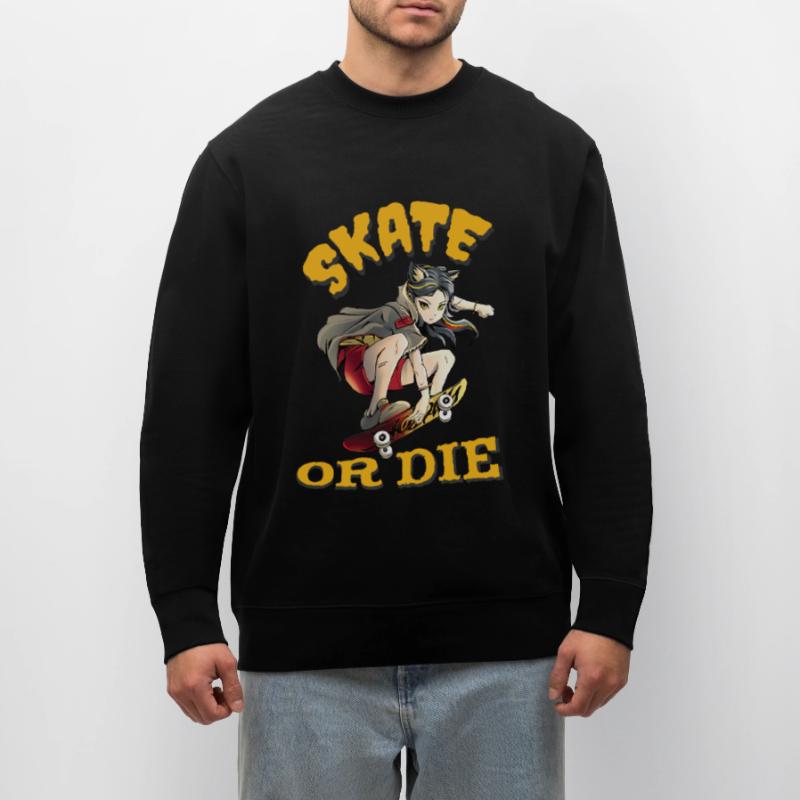 Skate oder stirb Skateboarder Anime Mädchen Stanley/Stella Unisex Bio-Sweatshirt CHANGER 