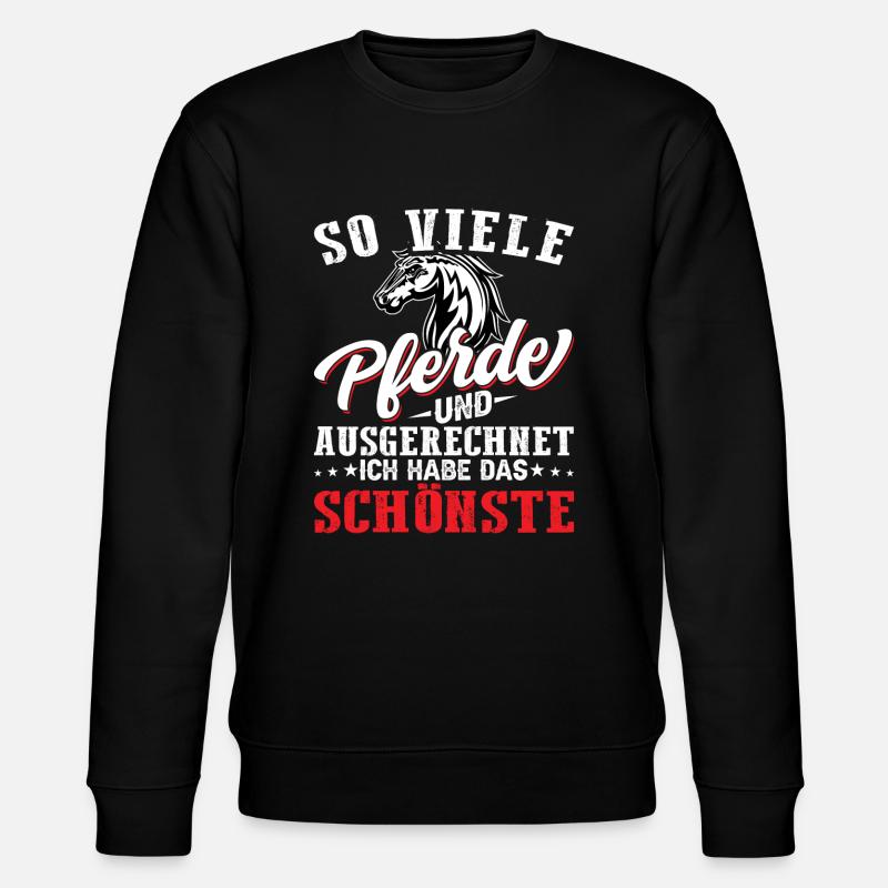 schönstes Pferd - Stanley/Stella Unisex Bio-Sweatshirt CHANGER  - Schwarz