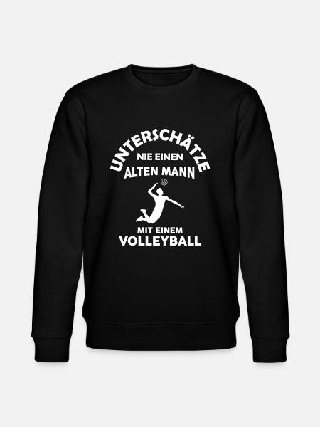 Volleyball alter Mann - Stanley/Stella Unisex Bio-Sweatshirt CHANGER - Schwarz