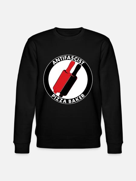 antifascist pizza baker - Stanley/Stella CHANGER Unisex Organic Sweatshirt - black