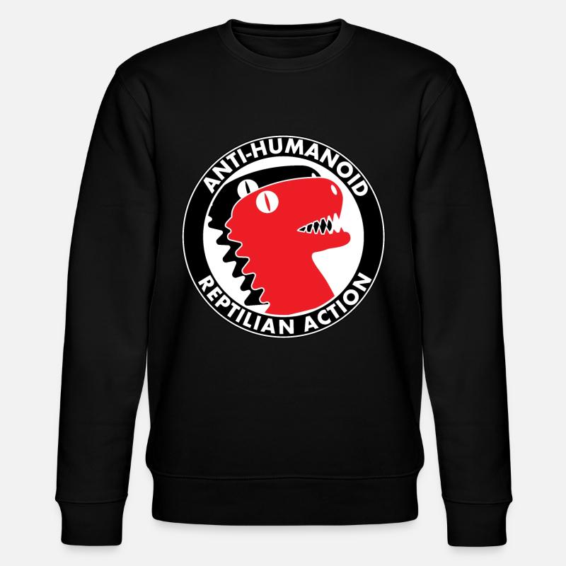 Action reptilienne anti-humanoïde - Sweat bio CHANGER Stanley/Stella Unisexe - noir