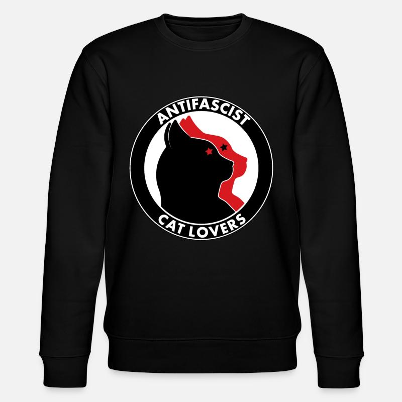 Antifascist Cat Lovers - Stanley/Stella Unisex Bio-Sweatshirt CHANGER  - Schwarz