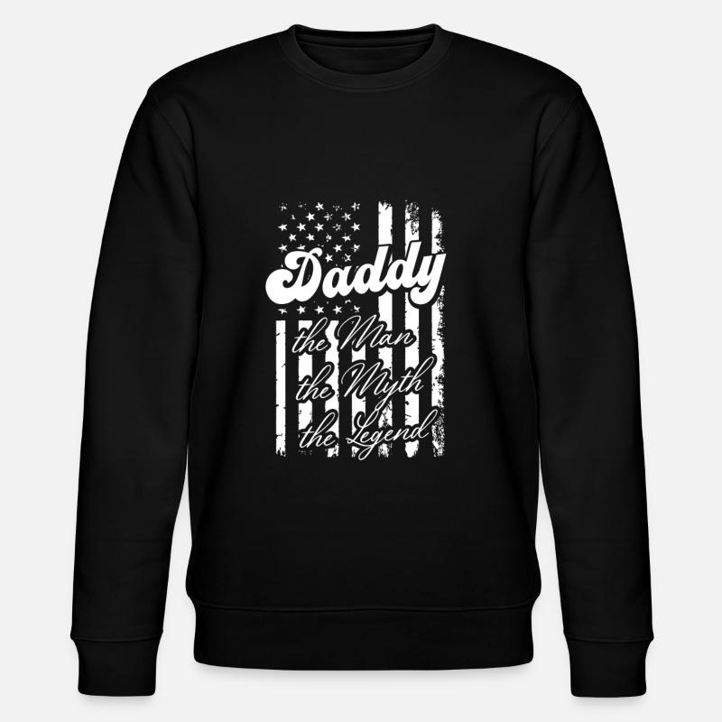 daddy Man Myth Legend - Stanley/Stella CHANGER Unisex Organic Sweatshirt - black