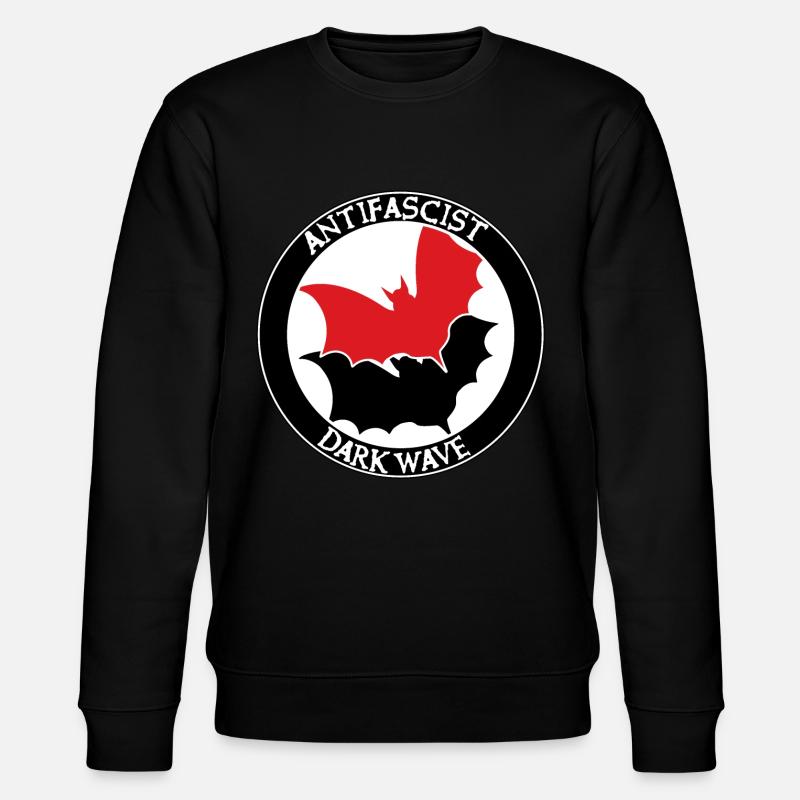 ANTIFASCIST DARK WAVE - Stanley/Stella Unisex Bio-Sweatshirt CHANGER  - Schwarz
