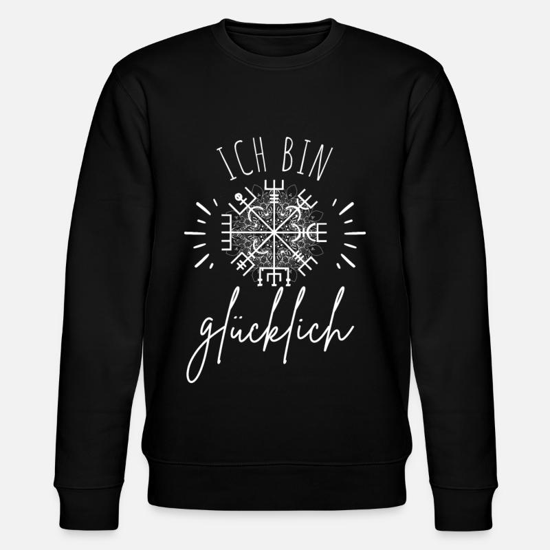 Wegweiser Motivation - VEGVISIR - Stanley/Stella Unisex Bio-Sweatshirt CHANGER  - Schwarz