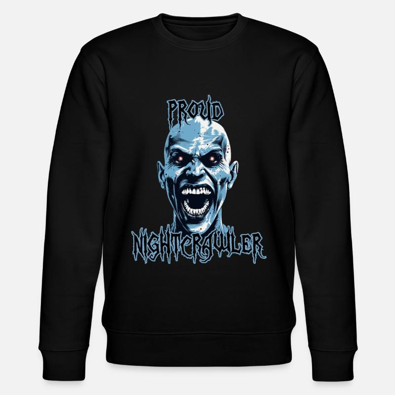 Stolzer Nightcrawler, Nachteule, gruselig - Stanley/Stella Unisex Bio-Sweatshirt CHANGER - Schwarz