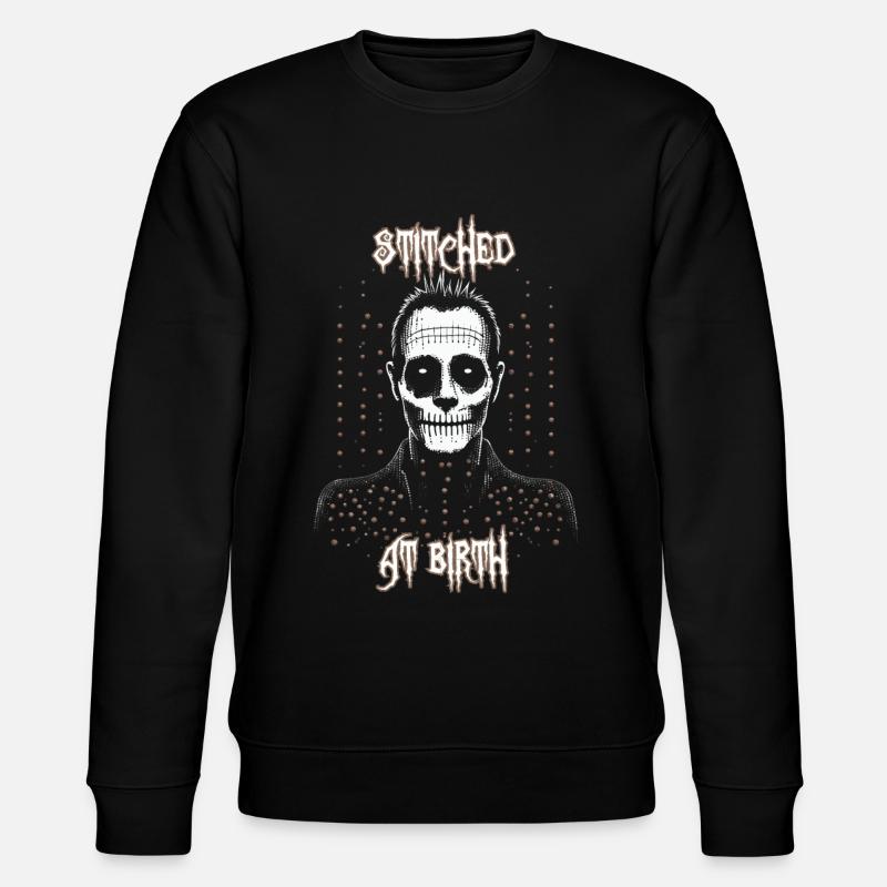 Stitched At Birth Franken monster - Stanley/Stella CHANGER Unisex Organic Sweatshirt - black