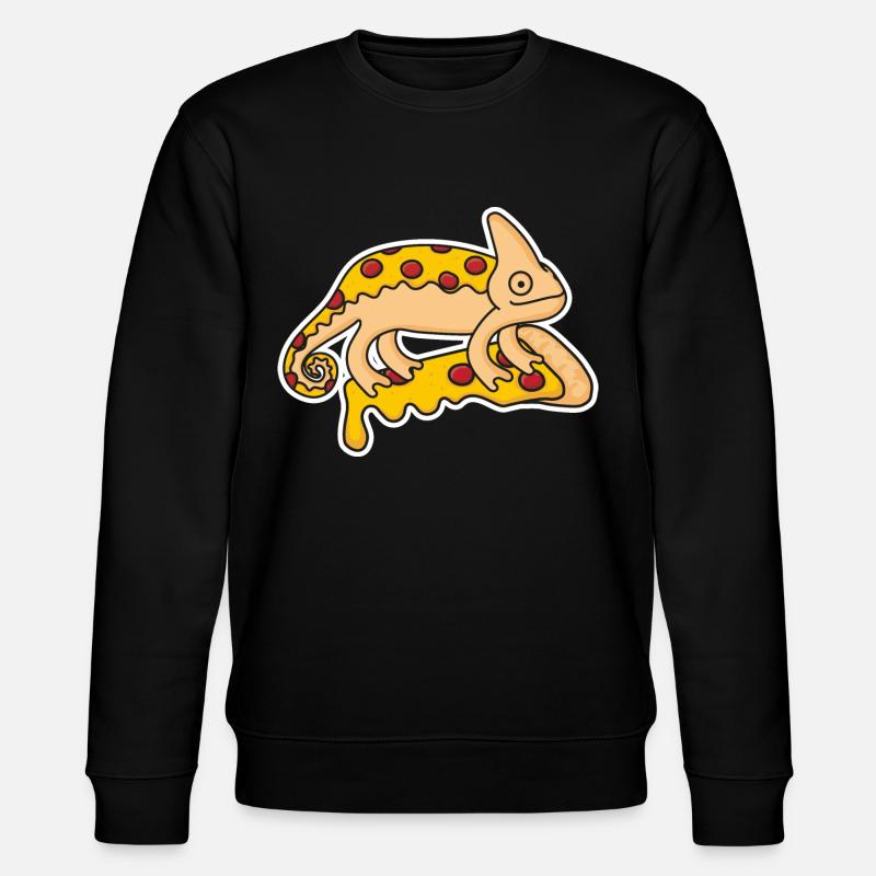 Chameleon Pizza Design - Stanley/Stella CHANGER Unisex Organic Sweatshirt - black
