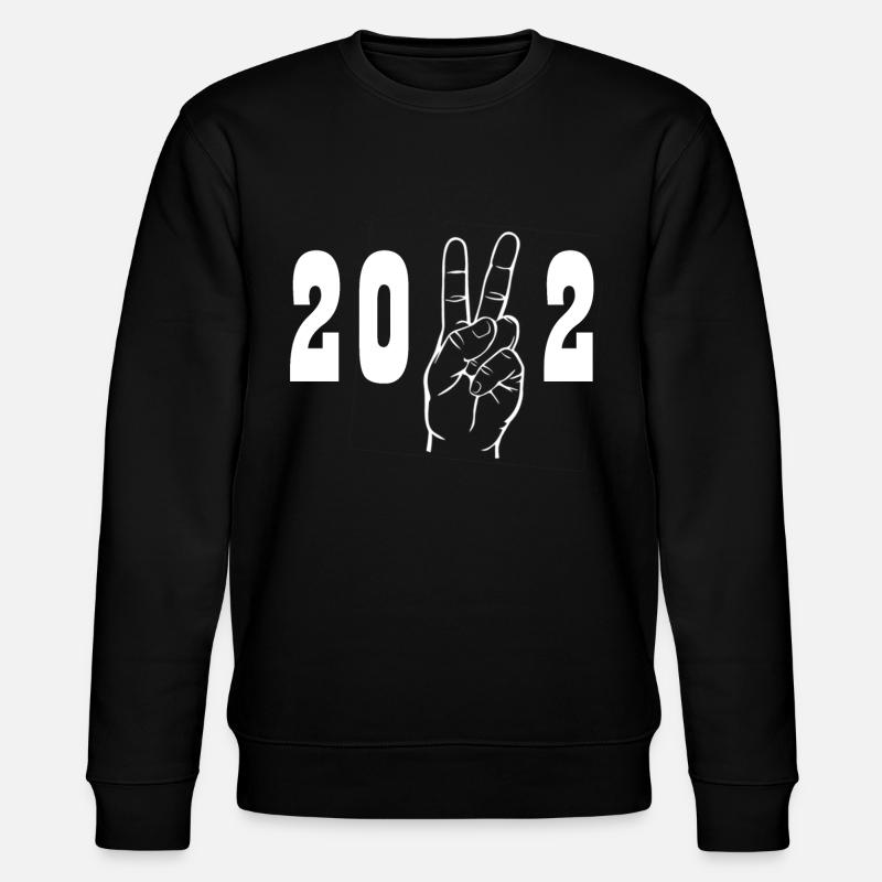 2022 Peace Zeichen - Stanley/Stella Unisex Bio-Sweatshirt CHANGER  - Schwarz