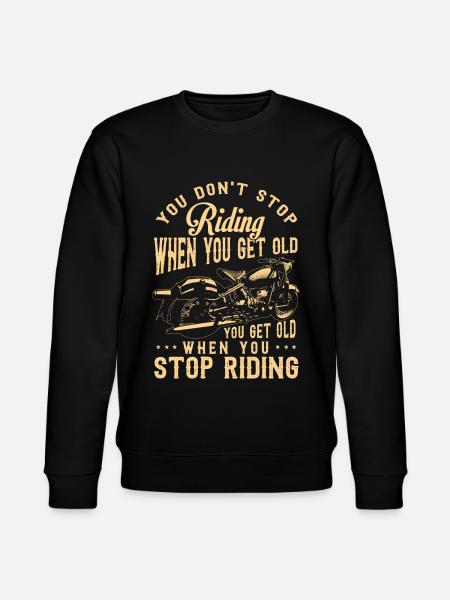 Motorrijder cadeau, motorrijder en motorrijder - Stanley/Stella Uniseks bio-sweatshirt CHANGER  - zwart