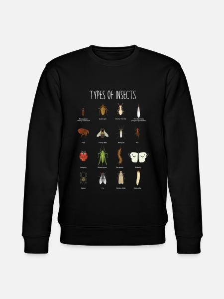 Insects, insect species, butterfly, ladybug - Stanley/Stella CHANGER Unisex Organic Sweatshirt - black