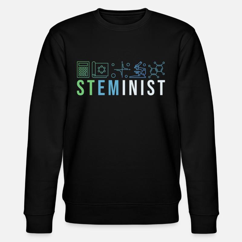Steminist math technology, technologist research - Stanley/Stella CHANGER Unisex Organic Sweatshirt - black