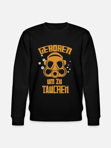 Taucher Tauchen Geboren um zu tauchen - Stanley/Stella Unisex Bio-Sweatshirt CHANGER - Schwarz
