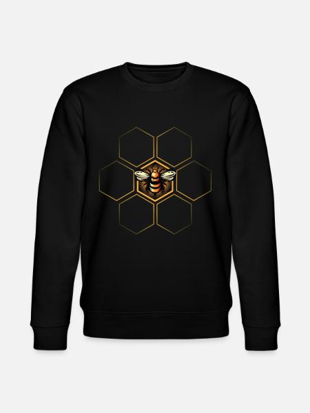 Bee Honeycomb Beekeeper Beekeeping - Stanley/Stella CHANGER Unisex Organic Sweatshirt - black